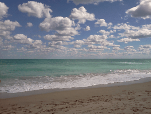 Beautiful day at the beach...water, cluds, sky all perfect
